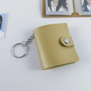 Mini 2 pouces de haut en cuir PU Album <span class=keywords><strong>Photo</strong></span> porte-clés <span class=keywords><strong>livre</strong></span> de rangement en plastique pour <span class=keywords><strong>Couple</strong></span> étudiant autocollant ventilateur Collection impression personnalisée - Product Image 3