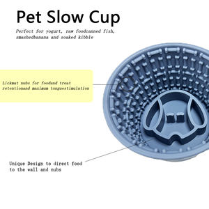 Zmaker 2024 Nieuwe Hoge Kwaliteit Ronde Lekkage Proof Slow Voeding Kom Langzaam 2 In 1 Water <span class=keywords><strong>Feeder</strong></span> Hondenkom Met Zuignap - Product Image 4