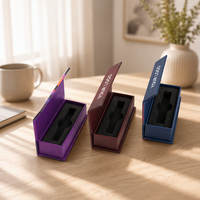 Emballage personnalisé pour cartouche magnétique, boîte cadeau en papier de luxe vide de 2 ml, à l'épreuve des enfants, avec doublure en éponge, mousse EVA pour cosmétiques