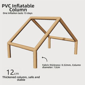 Tente de camping gonflable familiale de luxe portable E-RIKE 4 saisons 6.3 Oxford avec un grand design en forme de cloche - Product Image 3