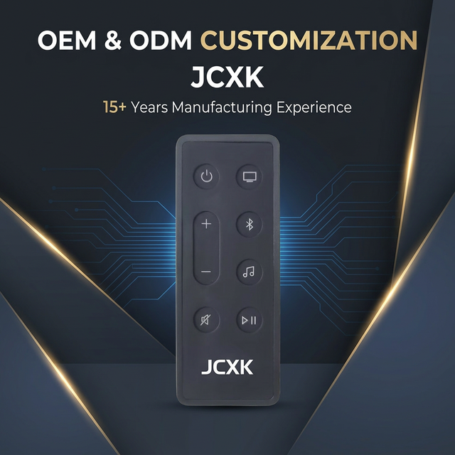 Custom OEM ODM Manufacturer Smart Remote Control RCT1008-2 Full Silicone Face Slim Universal IR/BLE 20m 8 Keys Remote Controller