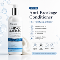 Kit de croissance capillaire OEM aux peptides de cuivre GHK-Cu, traitement du cuir chevelu en 4 étapes, ensemble de traitement anti-chute de cheveux pour la repousse des cheveux clairsemés, shampoing