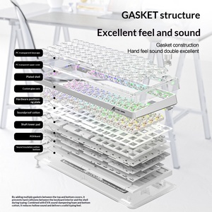 ATTACK SHARK K75 RGB Wireless Mechanical Keyboard Blue Tooth Transparent Gasket Hot Swap <b>Gaming</b> Keyboard - Product Image 3