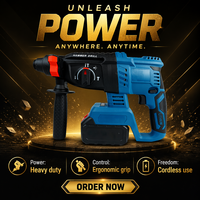 Marteau perforateur rotatif sans fil 21V léger pour travaux en hauteur, avec batterie Li-ion 3.0Ah, outil électrique de fabrication industrielle