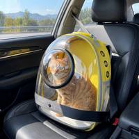 Sac à dos pour chat respirant en maille transparente, écologique, capacité 5 kg, double bandoulière, fermeture éclair, transporteur pour animaux de compagnie de qualité alimentaire