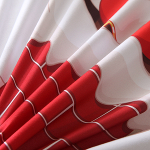 Joyeux Noël Père Noël Cadeau joyeux Imprimé réactif Dessin animé 100% polyester Ensemble de housse de couette quatre pièces pour la maison Chambre à coucher - Product Image 4