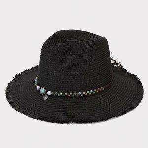 Nouveau Chapeau de Soleil Hawaïen Rétro Panama en Paille Respirante pour Femme - Product Image 2