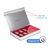 Boîte en carton personnalisée imperméable magnétique en forme de livre avec insert en éponge, finition mate, emballage cosmétique de luxe