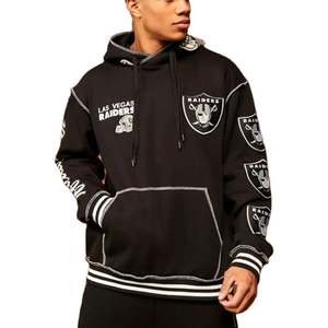 Haute qualité LOGO personnalisé sérigraphie sweats à capuche unisexe 100% coton épaule tombante avec cordon de serrage sweats à capuche pour hommes - Product Image 1