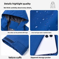 Veste pour homme avec logo personnalisé imprimé et brodé, coupe-vent, vêtements de travail, trench-coat, vêtements d'extérieur fins pour l'automne/hiver, combinaison