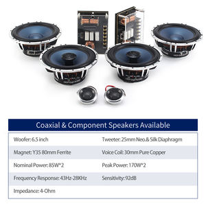 6.5 Zoll 2-Wege Autoaudio Koaxialkomponent Lautsprecher mit Gusskarton aus Aluminium schneller Versand neuer Zustand für 12 V Spannung - Product Image 2