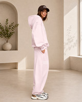 Sweat à capuche polaire épais et décontracté pour femme, coupe oversize, personnalisable, chaud et confortable, idéal pour ensemble de survêtement – Vente en gros