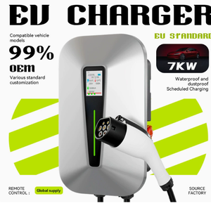 แท่นชาร์จรถยนต์ไฟฟ้าอัจฉริยะ 7000W แบบยุโรป Type 2 ป้องกันน้ำ IP54 สำหรับใช้ในบ้าน ชาร์จเร็ว/ชาร์จช้า แบบติดผนัง - Product Image 3