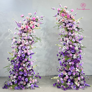 Фиолетовый искусственный цветок свадебная АРКА для свадебного украшения - Product Image 5