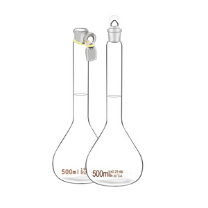 Verrerie de <span class=keywords><strong>chimie</strong></span> 1-5000ml flacon à fond plat flacon jaugé 250ml flacon jaugé pour laboratoire avec bouchon - Product Image 3