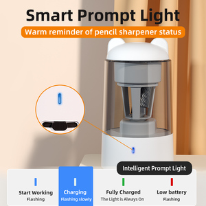 Taille-crayon électrique mignon rechargeable entièrement automatique avec alimentation et éjection automatiques, à un seul trou pour crayons de couleur, idéal pour l'école et le bureau - Product Image 6