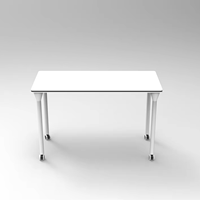 Üniversite classrom çift masa çelik çerçeve kitap sepeti cep ücretsiz kombine yuvarlak grup sohbet katlanabilir 1.2m 1.4m uzun masa