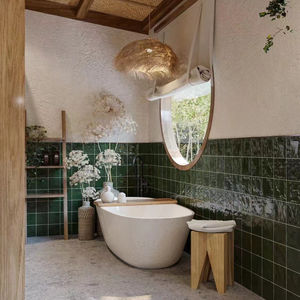 Carreaux <span class=keywords><strong>Zellige</strong></span> faits à la main, décoration murale pour <span class=keywords><strong>salle</strong></span> <span class=keywords><strong>de</strong></span> <span class=keywords><strong>bain</strong></span> et cuisine, carreaux verts glacés brillants, carreaux verts marocains - Product Image 4