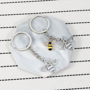 For Teacher, Teacher's Day Graduation <b>Gift</b> Backpack Pendant Stainless Steel <b>Bee</b> Keychain - Product Image 1