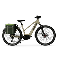Moteur central silencieux de style européen 250W 500W Vélo pour femme 720Wh Vélo de trekking Vélo électrique 700C Vélo de route à roues