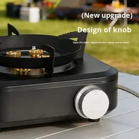 Réchaud à gaz portable coupe-vent à flamme haute, type cassette à cinq brûleurs, pour le camping et les activités de plein air