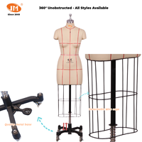 Maniquí de Hombros Plegable Junmei Profesional de Fibra de Vidrio Ajustable para Vestidos, Estándar Estadounidense ASTM