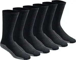 Calcetines gruesos de invierno para hombre, negros, rojo, rayas, gris, para trabajo
