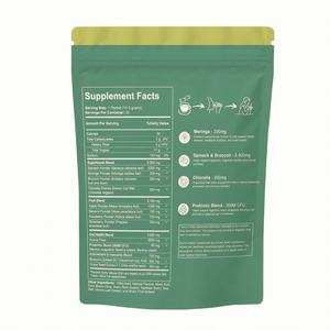 Poudre de Boisson Quotidienne OEM Greens et Superaliments avec Enzymes Digestives et Mélange Probiotique – Complément en Poudre de Fruits Verts Pomme <span class=keywords><strong>Poire</strong></span> - Product Image 3