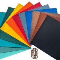 Tissu décoratif pour meubles, sacs, boîtes, en cuir PU à texture à carreaux, élastique, résistant aux taches, imperméable