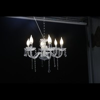 Lustre LED en acrylique et cristal à 15 têtes, alimenté en courant alternatif, pour décoration romantique de lieux, suspension pour plafond d'église ou de chapelle