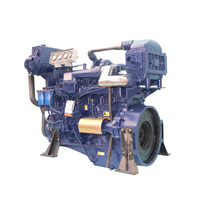 Moteur diesel marin Weifang Ricardo 120 kW à démarrage électrique, 4 temps, multicylindre, refroidi par eau, pour bateau, pompe à eau de mer