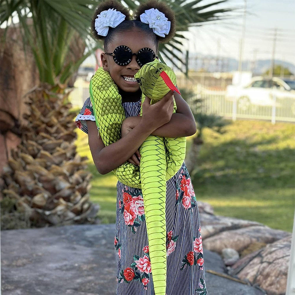 Gigantische Realistische Lange Groene Printhuid Dierlijke Slang