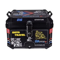 Coffre de moto pour trajets quotidiens et longues distances, étanche, 57L, en PP, boîte de rangement arrière amovible