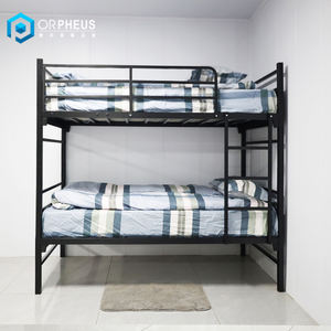 Assemblage facile à clipser Cadre <span class=keywords><strong>de</strong></span> <span class=keywords><strong>lit</strong></span> <span class=keywords><strong>de</strong></span> chambre à coucher pour dortoir Collection <span class=keywords><strong>de</strong></span> meubles <span class=keywords><strong>Lit</strong></span> <span class=keywords><strong>superposé</strong></span> en acier convertible en triple métal pour <span class=keywords><strong>lit</strong></span> <span class=keywords><strong>de</strong></span> camping - Product Image 3