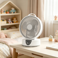 Ventilateur intelligent pour salon avec oscillation 3D, affichage LED du minuterie, deux modes de contrôle par écran tactile