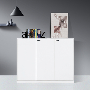 Armoire de rangement moderne en métal à trois portes, grande capacité, avec cloisons, autoportante, en acier durable, <span class=keywords><strong>pour</strong></span> bureau et <span class=keywords><strong>studio</strong></span> - Product Image 6