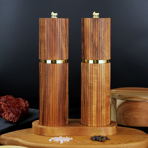 <span class=keywords><strong>Moulin</strong></span> à épices manuel Beeman en bois massif écologique, ensemble <span class=keywords><strong>moulin</strong></span> à sel et <span class=keywords><strong>poivre</strong></span> rechargeable avec cœurs en céramique/acier, réglage de la grosseur, noir - Product Image 1
