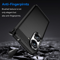 Coque de téléphone pour Zenfone 10, texture en fibre de carbone brossée, souple, en TPU, antichoc, sans support