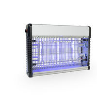 Trampa Eléctrica para Mosquitos Ultra Delgada Personalizada Zapper JB20E 2*15L, Luz LED de Alta Potencia, Asesino de Insectos con Luz UV y Pulverización de Polvo