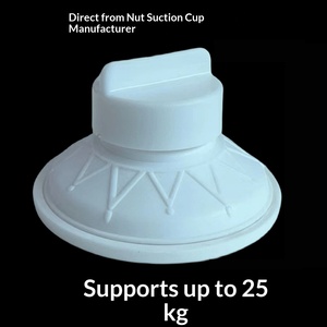 Kitchen Bathroom Shower Hanger Holder <b>Hooks</b> Wall Mount <b>Plastic</b> Powerful Vacuum Suction Cup with Double <b>Hook</b> - Product Image 2