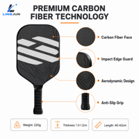 Raquette de pickleball d'entraînement personnalisée TFP T700 en fibre de carbone brute 18k titane de haute qualité et durable