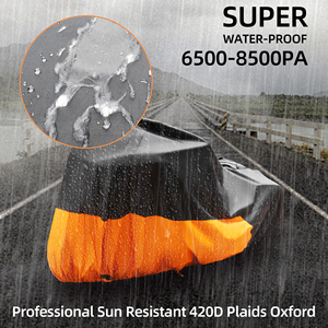 Housse de moto pliable de haute qualité résistante aux UV et imperméable pour l'extérieur Noir+Orange Polyester Marque <span class=keywords><strong>MUSE</strong></span> Garantie 1 an - Product Image 4