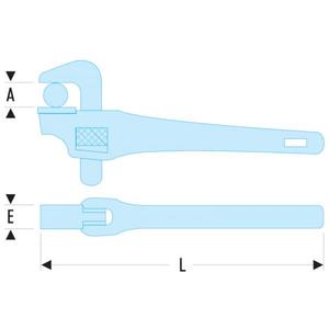 FACOM - 135A.24 Clés à tube en alliage léger à 90 ° décalées modèle américain-Clés à tube EAN 3148516977922 PIPEWORK WRENCHES - Product Image 2