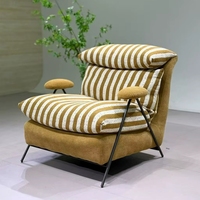Nika Stuhl Grün-Bedruckter Leinen-Textur-Stoff Moderner Minimalistischer Chinesischer Luxus Wohnzimmer-Sofa Wohnmöbel