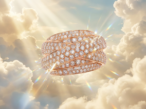 Bague en diamant naturel, or 18 carats, bijou de luxe pour femme, triple bande croisée, or massif 18 carats, pour un usage quotidien - Product Image 6