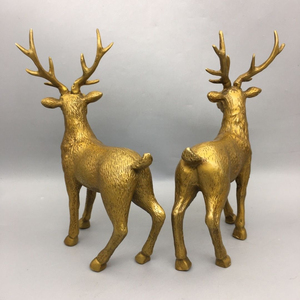 Cobre puro Sika Deer Model All the Way Rich Design Hand-Cast Metal Artwork para Home Living Room Porch u Office - Product Image 4