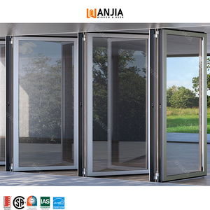 WANJIA OEM Custom NFRC vetro in alluminio Bifolding interni Design Bifold fisarmonica porte pieghevoli - Product Image 3