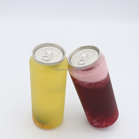 16oz PET Transparent Plastique Boisson Alimentaire Peut 500ml Vide Aluminium Cap Canette de Soda pour Boissons Café Bière Thé Vin Champagne