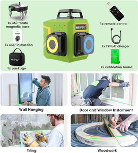 Nivel Láser de Línea Verde HEIPOE con Control Remoto SR903G, Niveles Láser Rotatorios, Láser de 360 Grados, Láser en <span class=keywords><strong>Cruz</strong></span> - Product Image 3