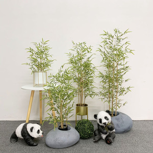 Albero di bambù <span class=keywords><strong>in</strong></span> vaso nero per la decorazione di Home Office, - Product Image 4